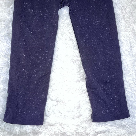 LULULEMON Free To Flow Crop Legging 8 Midnight Navy White 17” Yoga Athletic - Picture 5 of 10